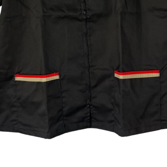 Fashion Seal Superior Uniform Zip Shirt Black Red Medical Foodservice Sz XL New - Picture 5 of 9